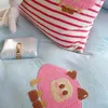 Sängkläder sätter wepick 3/4 st mjölk sammet sängkläder set handduk broderad tecknad animation 1.2/1.5/1.8/2.0 m tjock vinter varm hemtextil 231110