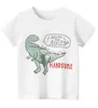 Magliette Dinosauro per ragazzi e ragazze top in cotone alla moda vestiti fantastici bambini di età compresa tra 1 e 10 anni Stile Estate Manica corta 230411