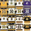 Weng 30 Bernie Elternteil Chris Nilan Gerry Cheevers Jim Craig Tim Thomas 33 Zdeno Chara Custom Hockey Trikots S-5xl