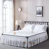 Bed Skirt Princess Lace White Embroidered Home Cover Without Surface Elastic Band Bedding Decor