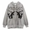 2023 Hot fashion design hoodie Dames herfst en winter straatmode print losse hoodie vest trui