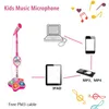 Trummor Percussion Kids Microphone With Stand Karaoke Song Music Instrument Toys Brain Training Education Toy Födelsedagspresent till Girl Boy 230410