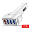 4 USB -portar QC3.0 Billaddare 7A 30W Fast 3.0 Smarttelefonladdare för iPhone 11 12 13 14 15 Pro Max Samsung Android Charge Adapter