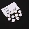 Charms 1 Piece Natural Freshwater Pearl Flat Sheet Zinc Alloy Hemmed Pendant Connector For DIY Necklace Bracelet Jewelry Gift Making