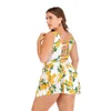 Menas de banho feminina plus size 5xl Swimsuit Women 2023 Auxidação de um pedaço de traje de traje de banho grande maiô de banheira