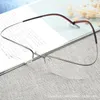 Sunglasses Frames Titanium Eyewear Men's Eyebrow Semi-Frameless Ultralight 6g Glasses Frame Myopia Hyperopia Progressive Men Optical