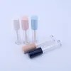 Storage Bottles 200pcs 8ml Lip Gloss Empty Plastic Tubes Exquisite Mini Clear Lipgloss Packaging Container With Pink Matte Lid 5 Colors