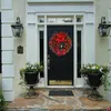 Couronnes De Fleurs Décoratives Grande Fleur Rouge Arc Boule Guirlande De Noël Navidad Fête De Mariage Porte Fenêtre Mur Cheminée Escalier Balcon Décoration De Jardin 230410