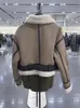 Womens Down Parkas 2024 Autumn Winter Women Y2K Faux Fur Coat Patchwork Short Jacket Woman Bomber Long Sleeve Zip Up Fleece Croped 231110