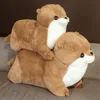 Simulazione di bambole di peluche Simpatici giocattoli di peluche Lutra Farciti Bambola animale di lontra realistica Cuscino con sigillo morbido per bambini Regalo di compleanno per ragazze 230410