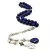 Strang Perlenstränge Natur Lapislazuli Tasbih Herren Armbänder 2023 Stil Blau Stein Armband Homme Misbaha Armreifen Mode Inte22