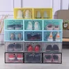 Supports de stockage Racks 6pcs Boîtes à chaussures transparentes s Organisateur anti-poussière épaissi Armoire à combinaison superposée 230410