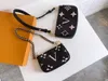 7a väskor crossbody kvinnor handväska märkesdesigner axel handväskor multi pochette prägling läder mode lyxiga avtagbara kedjekopplingspåse kompositpåse