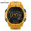 Wristwatches NORTH EDGE Men Digital Watch Men's Sports es Dual Time Pedometer Alarm Clock Waterproof 50M Military 230410