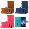 Business Wallet Cases For Google Pixel 8 7 7A 6 6A Moto E13 G13 G73 Xiaomi 13 Pro Redmi Note 12 Magnetic Cube Square Leather PU ID Card Holder Phone Flip Cover Purse Strap