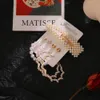Conjunto de pendientes para mujer, aretes de perlas geométricas, tachuelas de metal Vintage, joyería de moda