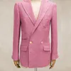 Элегантные женщины розовый костюм 2 кусок пиджак
