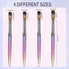 Nail Art Kits Metal Brush Set 4PCS Brushes For Acrylic Application Drawing Ombre Manicure Tools Home