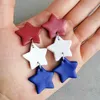 Dangle Chandelier Fashion Soft Pottery Earrings Color Blocking Love American Independence Day Flag Pottery Earrings for Women Jewelry Z0411