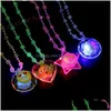 Decoração de festa glitter flash acrílico colar de led led lamp novidade night mercado criativo infantil brinquedos luminos