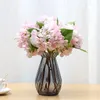 Fleurs décoratives Hortensia en latex artificiel Real Touch Arrangement floral Bouquets de mariage Maison Jardin Table basse Décoration de bureau