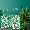 Cadeau cadeau BD039 12pcs Summer Hawaii Green Castor Feuilles Fête d'anniversaire Portable Gâteau Emballage Sacs en papier Baby Shower S