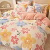 Bedding sets WOSTAR Soft warm plush quilt cover 220x240 winter fluffy velvet fleece luxury double bed duvet cover bedding set no pillowcase 231110