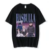 メンズTシャツ夏のファッションロシアスタイルコットンTシャツhasbullaグラフィックシャツレディースラウンド半袖特大ティーユニセックス