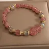 Charm Armbanden Koreaanse Stijl Frisse En Mooie Wind Natuurlijke Aardbei Kristal Armband Voor Vrouwen Steen Gift Meisje Sieraden