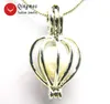 Подвесные ожерелья Qingmos пожелают жемчужину в одну коробку ожерелье сердца для женщин с натуральными устрицами