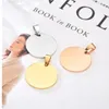 Dog Tag 30mm Round Circle Gold Plated Stainless Steel Necklace For Men Metal Blank Tags Pendant Wholesale