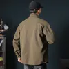 メンズカジュアルシャツ特大のL-7XLメンズ秋の新しいビンテージワークデニムシャツシンプルでルーズデニムジャケットメン高品質のコート