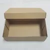 Stövlar 2023 Flap Top och Bottom Cover Kraft Paper Shoebox Package Sportskor Packing Box Storage Folding Anpassning