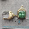 Mode leende buddha huvud hänge religiösa leshan jätte buddhism full rhinestone asfalterad charm för halsband smycken diy gör