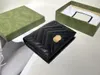 Marmont Classic Five Cards Cardments Womenser Cardholder Mens Designer Wallets حامل بطاقة المحفظة مفتاح محفظة حقيقية جلدية فاخرة Lady Coin Coin Coin سلسلة المفاتيح