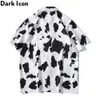 Men's Casual Shirts Dark Icon Printed Light Weight Hawaiian Shirt Men Summer Beach Holiday Men's Shirts Street Shirts Man Male Top 230410