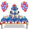 Fournitures de fête Sports Bowling Bowl Jeu Thème Gâteau Présentoir 3 Couches Cupcake Support De Support De Douche De Bébé Anniversaire Plateau Décor Faveurs