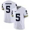 Maillot de football pour jeunes hommes Lady Michigan Wolverines Tom Brady Desmond Howard Blake Corum Woodson JJ McCarthy Hassan Haskins Aidan Hutchinson Maillots d'université pour enfants