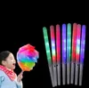 Feestbenodigdheden led verlichte suikerspin Kegels kleurrijke gloeiende marshmallowsticks ondoordringbare kleurrijke marshmallow gloedstick SN4363