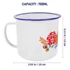 Mugs Mug Cup Enamel Coffee Camping Drinking Chinese Teacup Enamelware Vintage Water Cups Retro Beverage Milk Tea Travel Tin