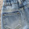 Shorts Girls zomer jeans broek met riem voor baby meisje 100 katoen hoge kwaliteit 2023 merk kinderen mooie 230411