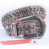 Design cravejado de cristal cintos de couro ocidental cowgirls strass masculino moda luxo mulher cintos de diamante