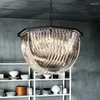 Żyrandole American Black Metal E14 LED Light Lights Retro Regulowany łańcuch Lampa Lampa salon Luster Lamparas Optopienia