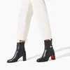 Célèbres Femmes Escarpins Bottines Ziptotal Talons Hauts Italie Bouts Pointus Noir Blanc Marron Cuir De Veau Booty Designer Fête De Mariage Talon Chunky Bottines Courtes Boîte EU 35-43