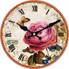 Wall Clocks Sunflower Clock Classic Watches Silent Cafe Office Kitchen Oil Paint Home Decorations Large 16inch