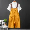 Men S Shorts Summer Men Bib Pants Solid Color Casual Jumpsuits Streetwear Joggers Multi -Pockets Fashion Suspenders Cargo Overalls 220410