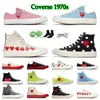 Comme des garcons Converse 1970s Al star Chuck Taylors CDG PLAY Spor ayakkabıları, erkek ve kadın ayakkabıları, siyah, beyaz, pembe, gri, kırmızı spor ayakkabıları