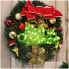 Christmas Decorations Decoration 2022 Year Xmas Merry Led Letter Tag Light String Fairy Garland Home Noel Drop Delivery Garden Festi Dhq1M