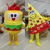 Super schattig fruit pizza mascotte kostuums halloween stripfiguur outfit pak xmas outdoor party outfit unisex promotionele reclamekleding