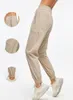 ll Womens Yoga Jogging Push Fitness Sweatpants Macio Cintura Alta Com Bolsos Com Zíper Calça Casual 5 Cores YDK06C